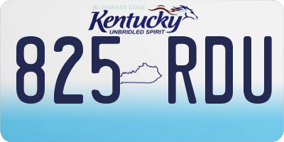 KY license plate 825RDU