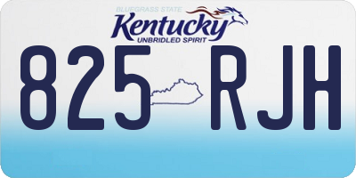 KY license plate 825RJH