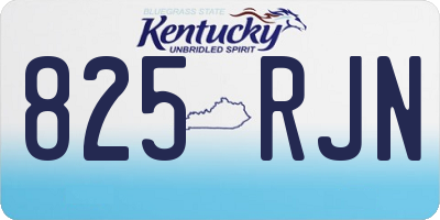 KY license plate 825RJN