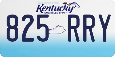 KY license plate 825RRY