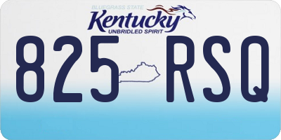 KY license plate 825RSQ