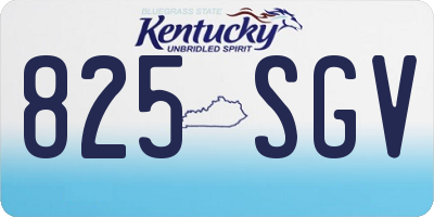 KY license plate 825SGV
