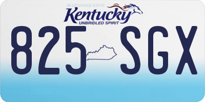 KY license plate 825SGX