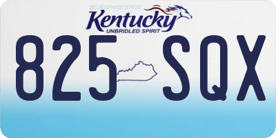 KY license plate 825SQX