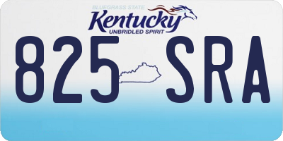 KY license plate 825SRA