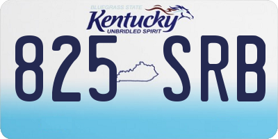 KY license plate 825SRB