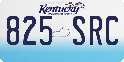 KY license plate 825SRC