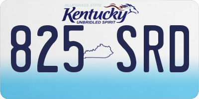 KY license plate 825SRD