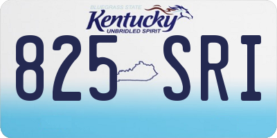 KY license plate 825SRI