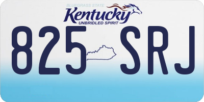 KY license plate 825SRJ