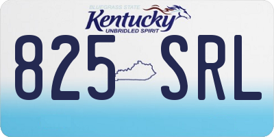 KY license plate 825SRL