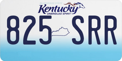 KY license plate 825SRR