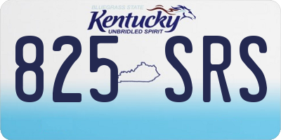 KY license plate 825SRS
