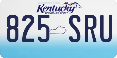 KY license plate 825SRU