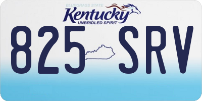 KY license plate 825SRV