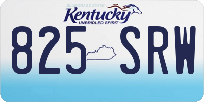 KY license plate 825SRW