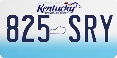 KY license plate 825SRY