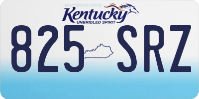 KY license plate 825SRZ