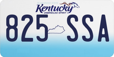KY license plate 825SSA