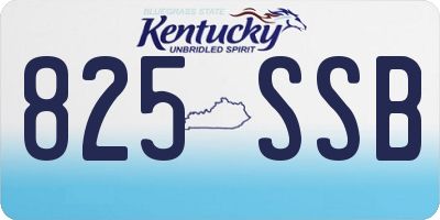 KY license plate 825SSB