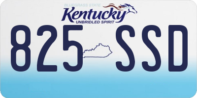 KY license plate 825SSD