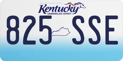 KY license plate 825SSE