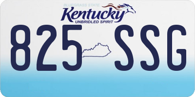 KY license plate 825SSG