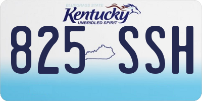 KY license plate 825SSH