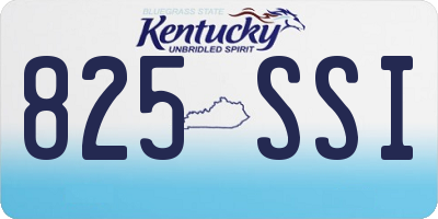 KY license plate 825SSI