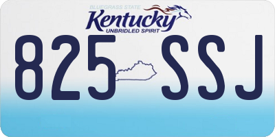 KY license plate 825SSJ