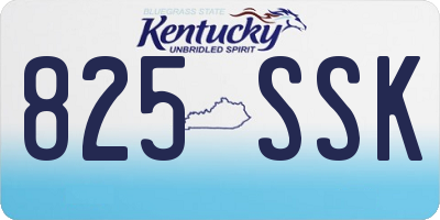 KY license plate 825SSK