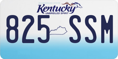 KY license plate 825SSM