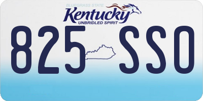 KY license plate 825SSO