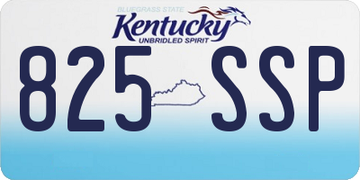 KY license plate 825SSP