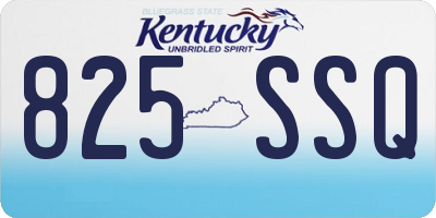KY license plate 825SSQ