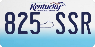 KY license plate 825SSR