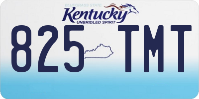 KY license plate 825TMT