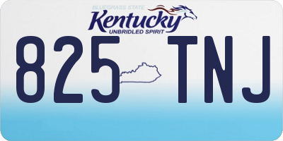 KY license plate 825TNJ