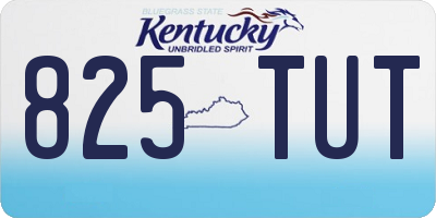 KY license plate 825TUT