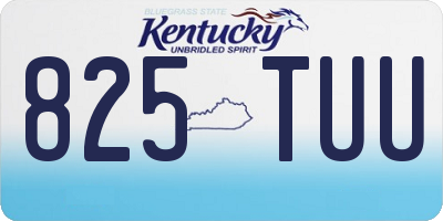 KY license plate 825TUU