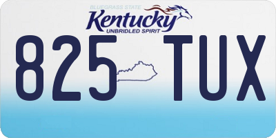 KY license plate 825TUX