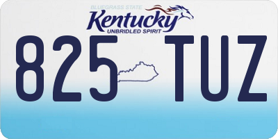 KY license plate 825TUZ