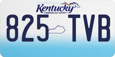KY license plate 825TVB