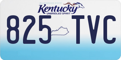 KY license plate 825TVC