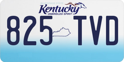 KY license plate 825TVD