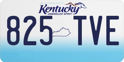 KY license plate 825TVE