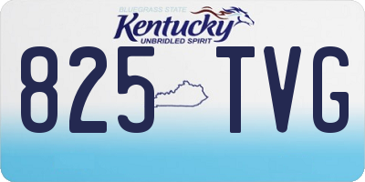 KY license plate 825TVG