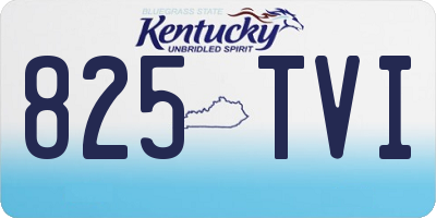 KY license plate 825TVI