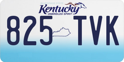 KY license plate 825TVK