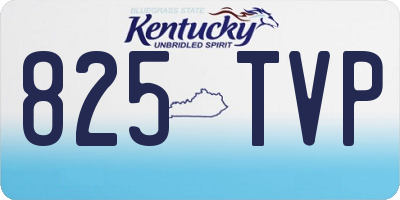 KY license plate 825TVP